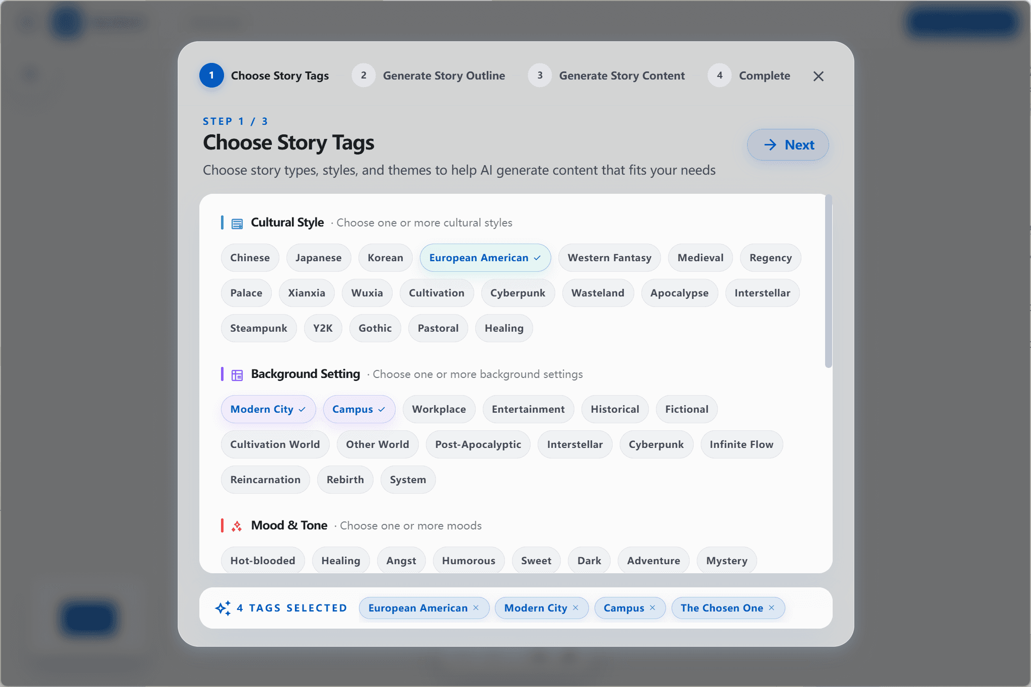 AI Story Creation